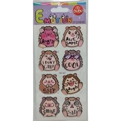BU-BU EMOTIONS PUFFY STICKERS EYELAYSH & MESSAGE 9X21
