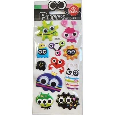 BU-BU PUFFY STICKERS OYNAR GOZLU MONSTERS 9X21 (S)