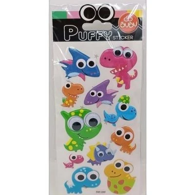 BU-BU PUFFY STICKERS OYNAR GOZLU DİNOZORLAR 9X21