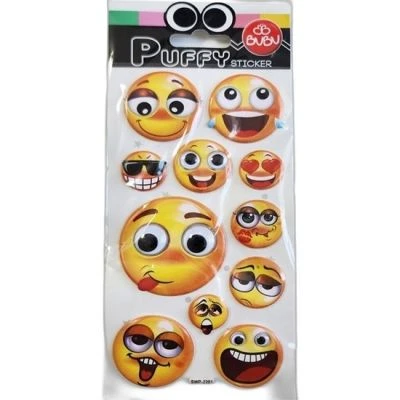 BU-BU PUFFY STICKERS OYNAR GOZLU EMOJILER 9X21