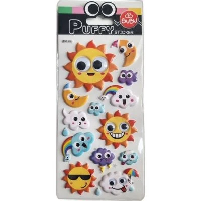 BU-BU PUFFY STICKERS OYNAR GOZLU GUNES 9X21