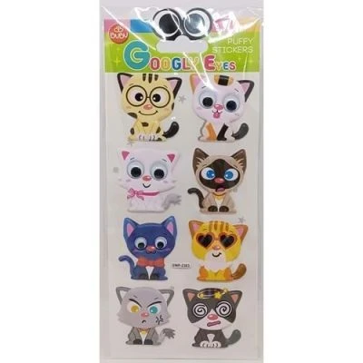 BU-BU GOOGLY EYES PUFFY STICKER KEDILER 9X21