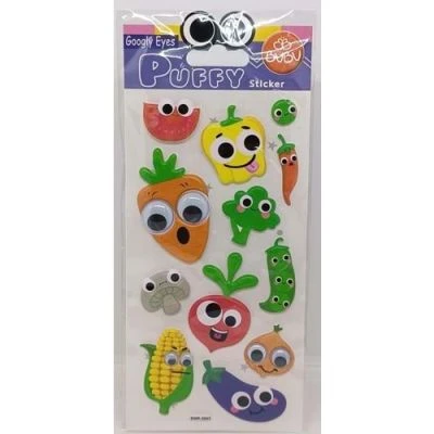 BU-BU GOOGLY EYES PUFFY STICKER SEBZELER 9X21