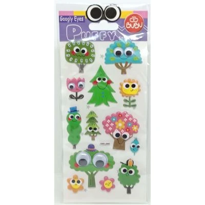 BU-BU GOOGLY EYES PUFFY STICKER AGACLAR 9X21