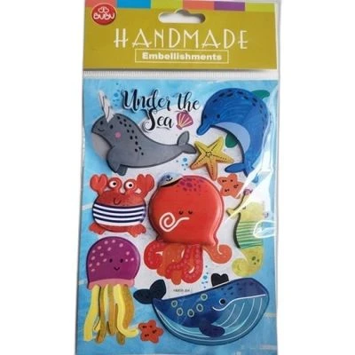 BU-BU HANDMADE STICKERS DENIZ HAYVANLARI 12,5X23,5