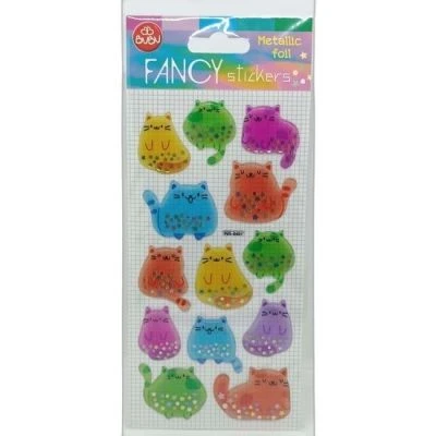 BU-BU DAMLA STICKERS KEDI 9X20 METALIK