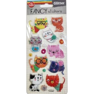 BU-BU DAMLA STICKERS GLITTER KEDI 9X20
