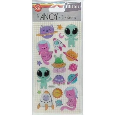 BU-BU DAMLA STICKERS GLITTER UZAY 9X20