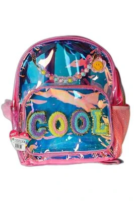 VEST NAKIS SIRT CANTASI SEFFAF PEMBE