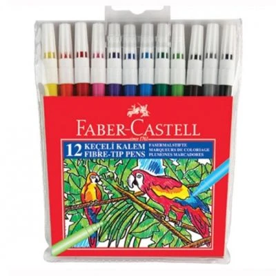 FABER CASTELL KEÇELI KALEM YIKANABILIR 12R