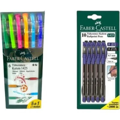 FABER-CASTELL 6 RENK 1425 TÜKENMEZ KALEM