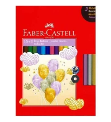 FABER-CASTELL 3 METALİK 15+3 KURUBOYA