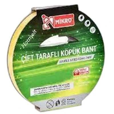 MİKRO ÇİFT TARAFLI KÖPÜK BANT 12MM X 5 METRE