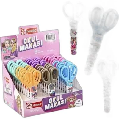 MİKRO KS 160-30 BÜYÜK KABLI OKUL MAKASI (KIZ)