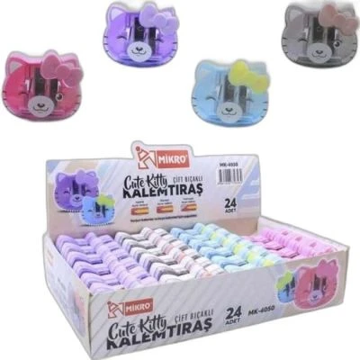 MİKRO MK-4050-24 CUTE KITTY ÇİFT BIÇAKLI KALEMTRAŞ