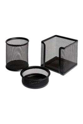 INOX FILE 3 LU OFIS SET SIYAH