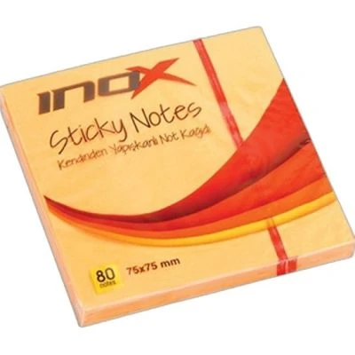 İNOX 75X75MM 80YP YAPIŞKAN NOTLUK TURUNCU