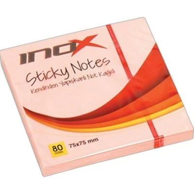 INOX 75X75 YAPIŞKANLI NOT KAĞIDI PEMBE