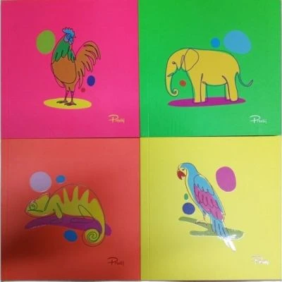 PRESTİJ 13X13CM NEON ÇİZGİLİ DEFTER