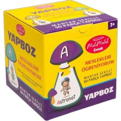 MELİMELEK MANTAR ŞEKİLLİ 50 PARÇA YAPBOZ MESLEKLERİ ÖĞRENİYORUM