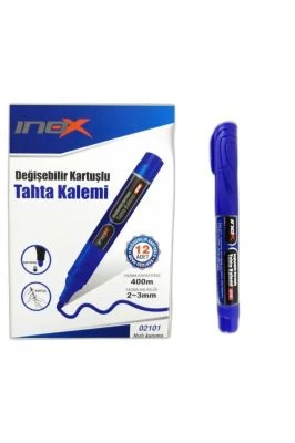 İNOX KARTUŞLU TAHTA KALEMİ MAVİ