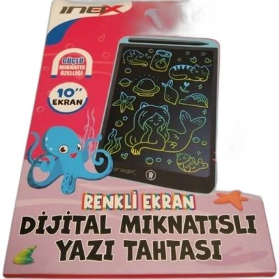 INOX DİJİTAL YAZI TAHTASI - 10 INC MIKNATISLI - RENKLİ EKRAN
