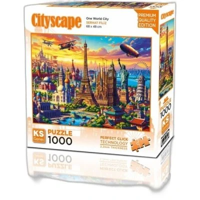 KS GAMES 1000 PARÇA YAPBOZ ONE WORLD CITY