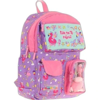 KAUKKO KIDS SIRT ÇANTASI (PLUSH FLAMINGO)