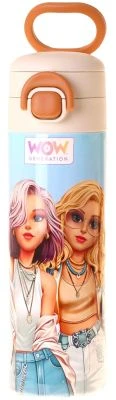 WOW GENERATİON 520 ML FRİENDS BASKILI PEMBE KIZ ÇOCUK ÇELİK TERMOS MATARA