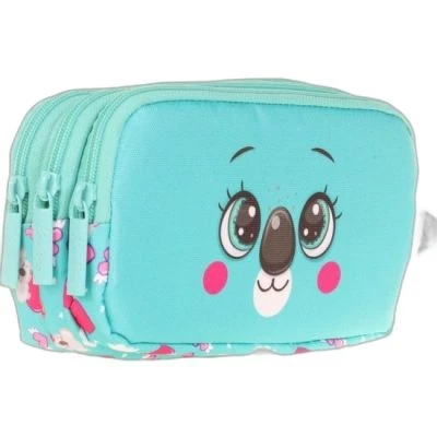 KAUKKO KIDS 3 BÖLMELİ KALEM ÇANTASI (CUTE F. KOALA