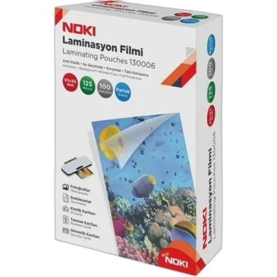 NOKİ LAMİNASYON FİLMİ PARLAK  125MIC 65X95MM 100’LÜ
