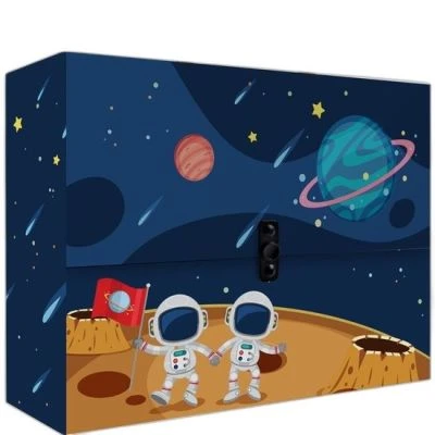 NOKİ KUTU KLASÖR DESENLİ KULPLU ÇANTA