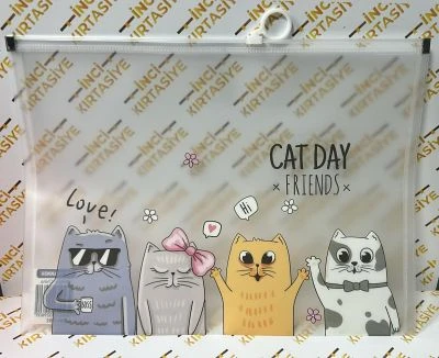 BAM CAT DAY FRİENDS KEDİ TASARIMLI DOSYA