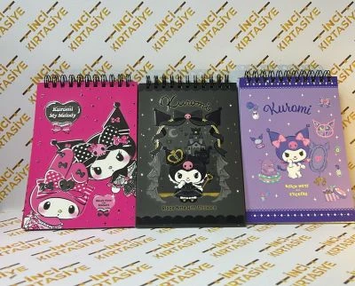 HELLO KİTTY & KUROMİ & MY MELODY STİCKERLI NOT DEFTERİ
