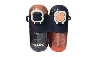 TKK ÇİFT HAZNE 2X400 800 ML TRİTAN SU MATARASI MAVİ PEMBE