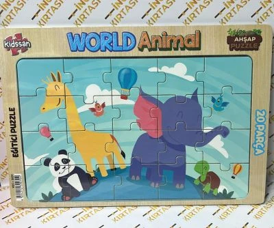 HAYVANLAR 20 PARÇA AHŞAP YAPBOZ