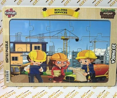 İNŞAAT HİZMETİ 20 PARÇA AHŞAP YAPBOZ