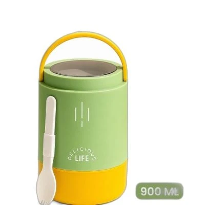 VAGONLİFE YUVARLAK YEŞİL ÜÇ BÖLMELİ BESLENME KABI 900ML