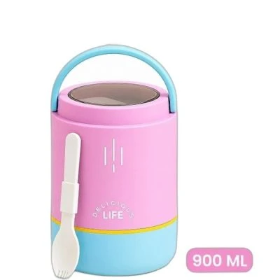 VAGONLİFE YUVARLAK MOR ÜÇ BÖLMELİ BESLENME KABI 900ML