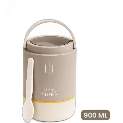 VAGONLİFE YUVARLAK KAHVERENGİ ÜÇ BÖLMELİ BESLENME KABI 900ML