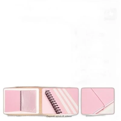NOKİ SPİRALLİ LASTİKLİ SUNUM DOSYASI 20 YAPRAK PASTEL PEMBE
