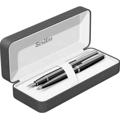 SCRİKSS 33 DOLMA KALEM+TÜKENMEZ KALEM TAKIM SİYAH