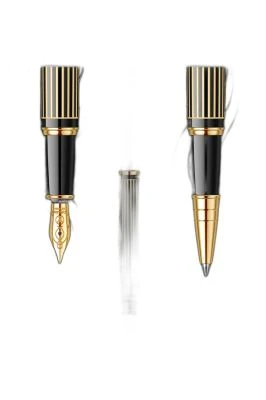 35L DK. ÇİZGİ DESENLİ SİYAH ALTIN M UÇ