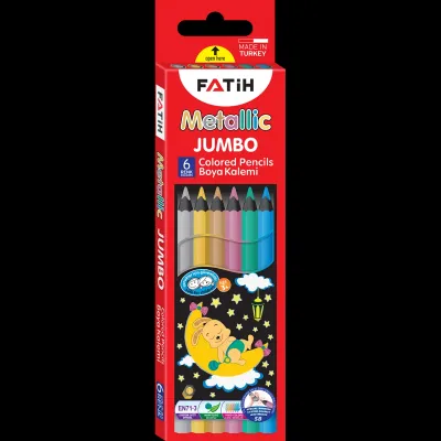 FATİH METALİK JUMBO KURUBOYA  6 RENK TAM BOY (GRAFİT ÇAPI: 5)