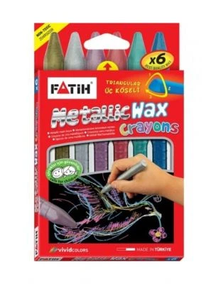 FATİH METALLİC WAX CRAYON  6 RENK JUMBO