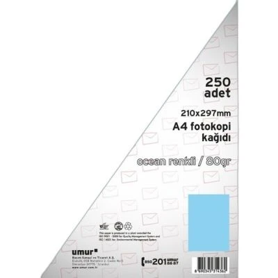 UMUR A4 RENKLİ FOTOKOPİ KAĞIDI MAVİ