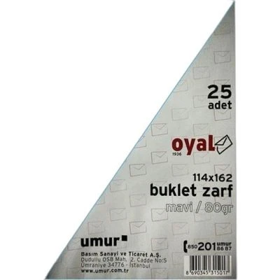 OYAL BUKLET ZR (114X162)  MAVİ 80 GR SLK 25Lİ