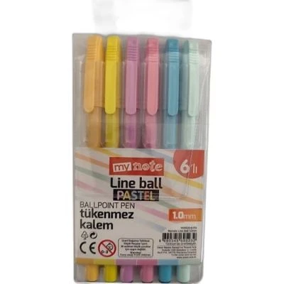 MYNOTE LINE BALL 1.0 MM 6'LI PASTEL