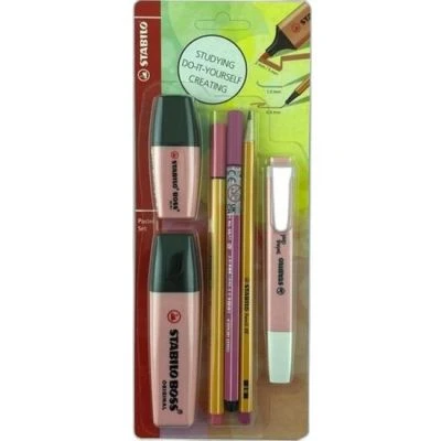 STABILO TEK RENK PASTEL SET 6'LI - PEMBE