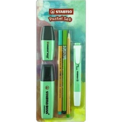 STABILO TEK RENK PASTEL SET 6'LI - YEŞİL